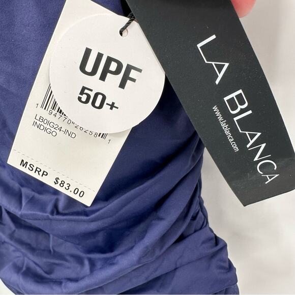 La Blanca Island Goddess One Piece Swim Suit in indigo Size 6 - Picture 5 of 12